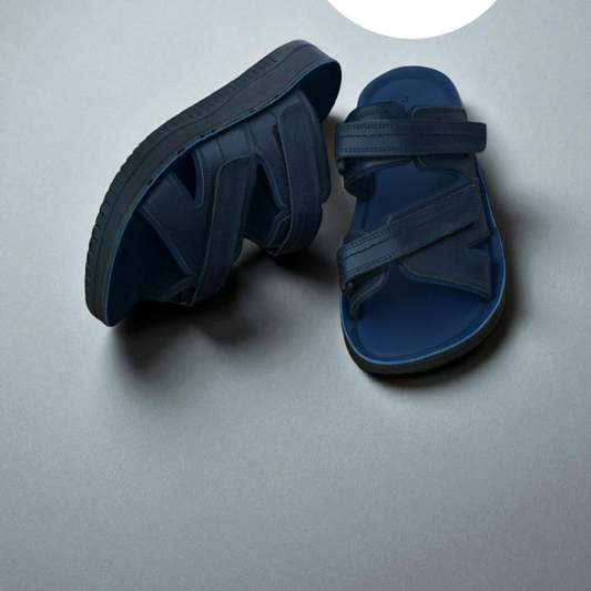 OrthoScratch Cuir Bleu