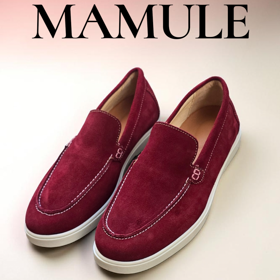 loafers Burgundy Cuir Daim