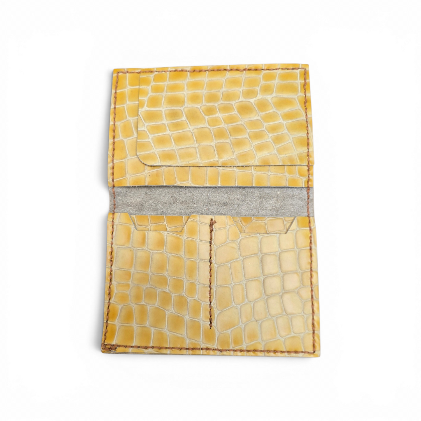 Porte-cartes Croco Safran