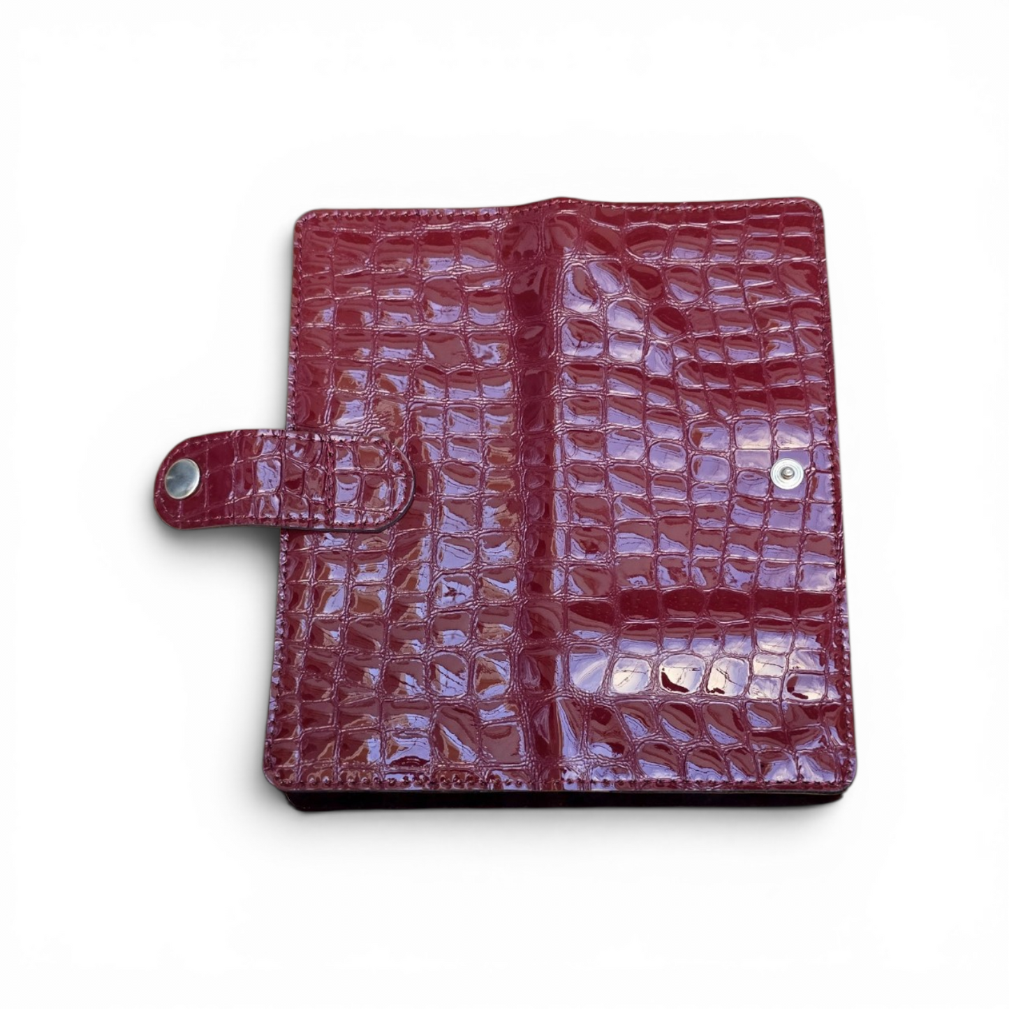 Pochette Croco Bordeaux