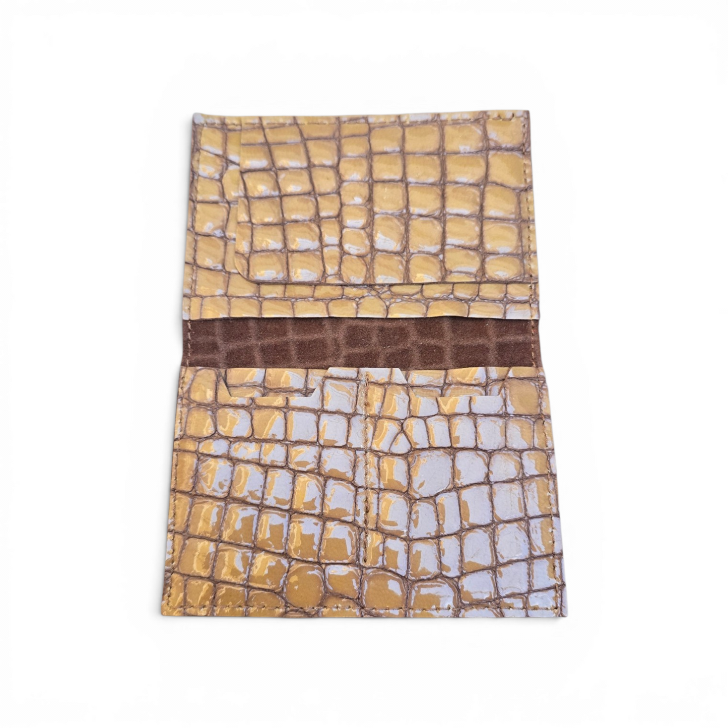 Porte-cartes Croco Sable