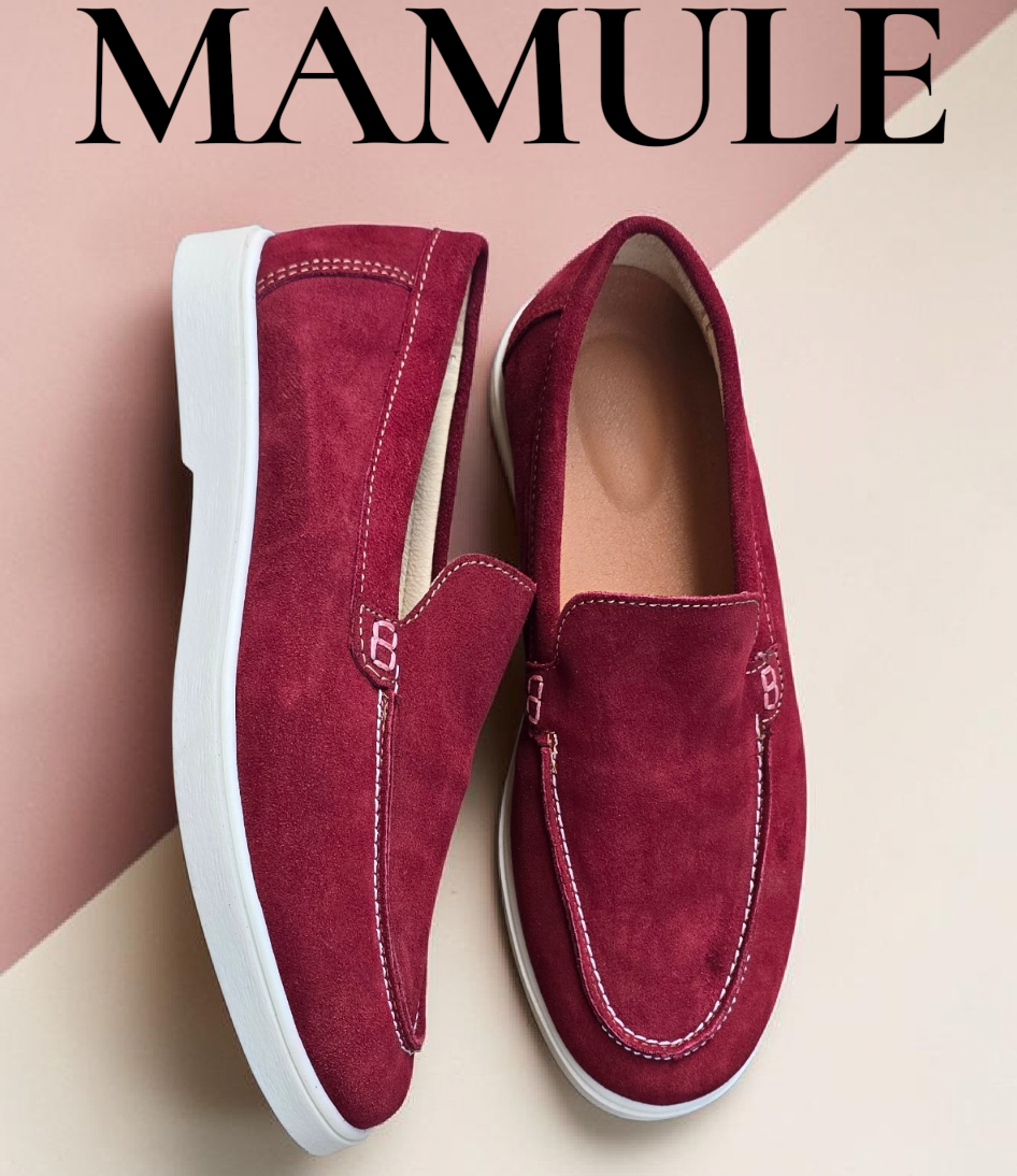 loafers Burgundy Cuir Daim
