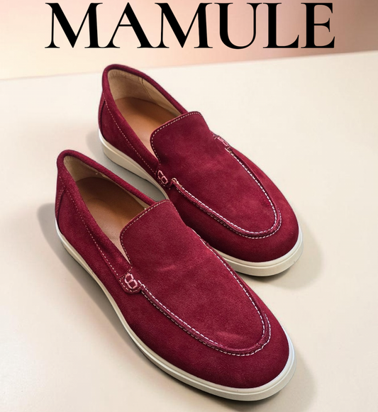 loafers Burgundy Cuir Daim