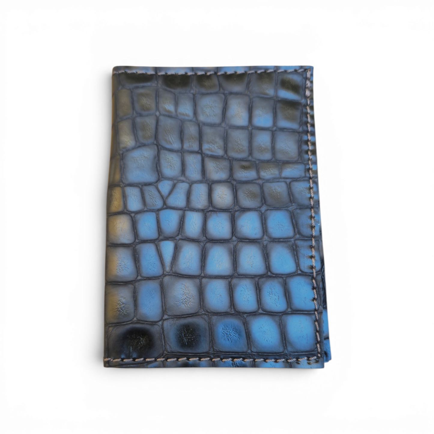 Porte-cartes Croco Cobalt