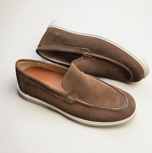 Loafers Noisette Cuir Daim
