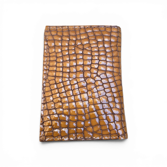 Porte-cartes Croco Ambre