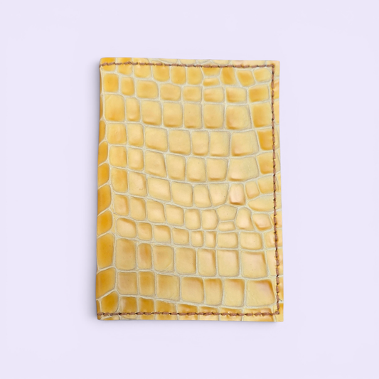 Porte-cartes Croco Safran