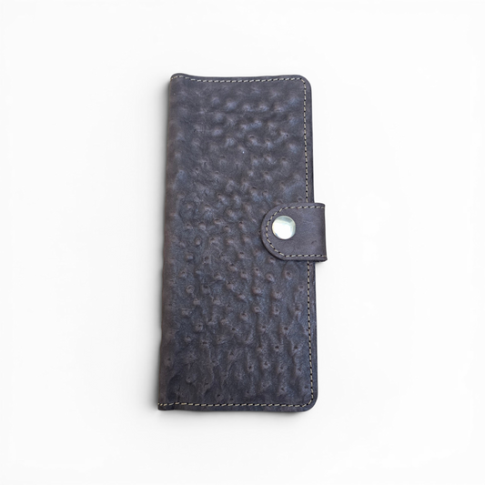 Pochette Autruche Ardoise