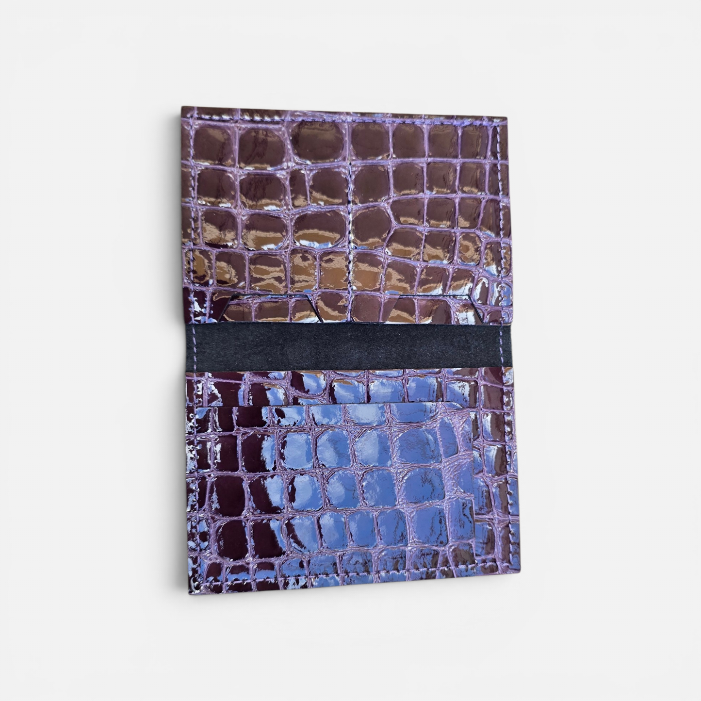 Porte-cartes Croco Améthyste