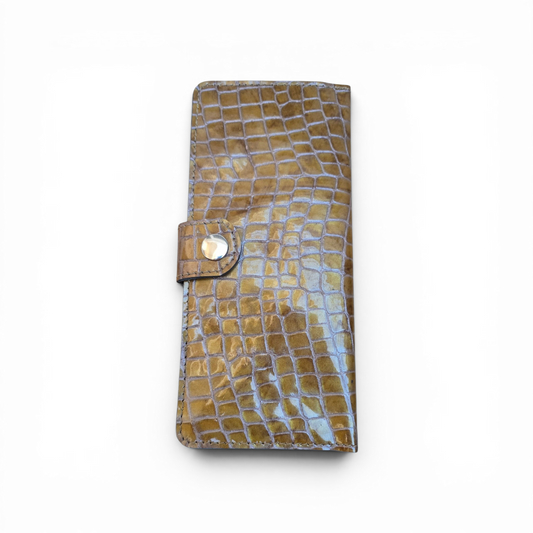 Pochette Croco Ambre
