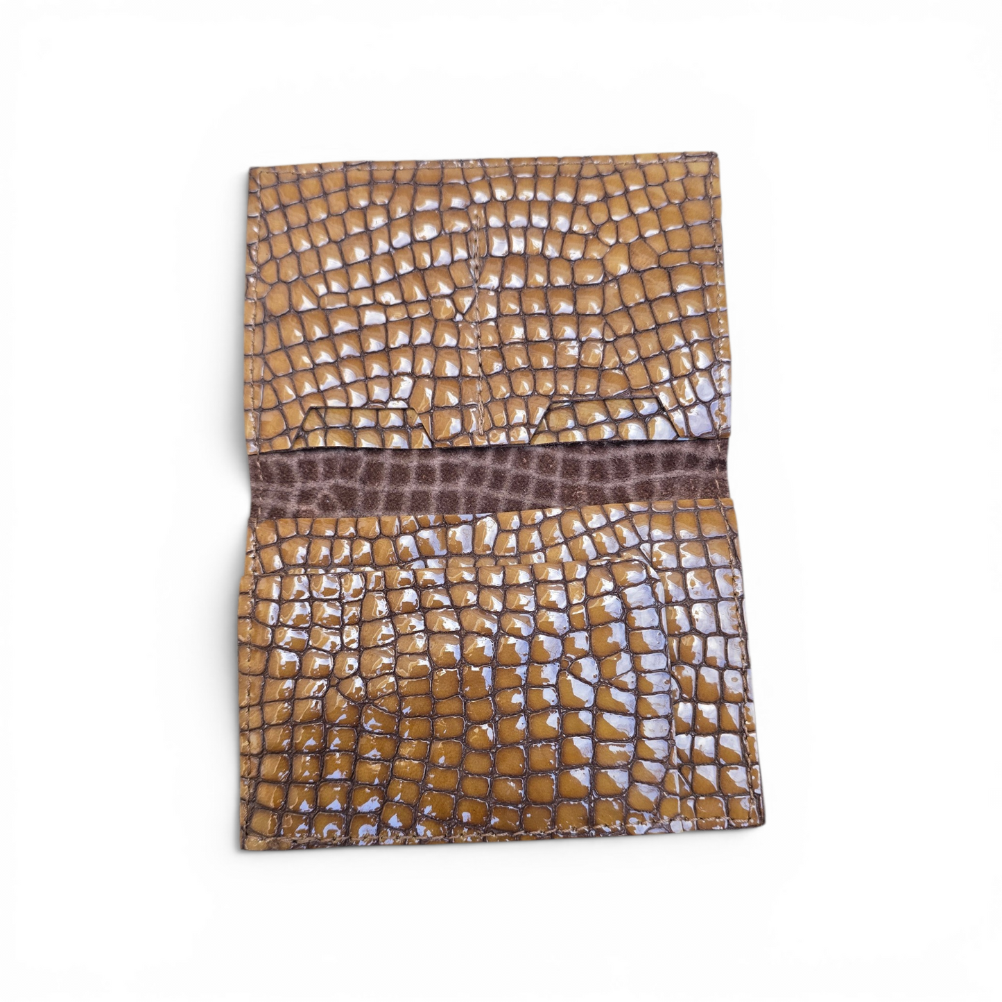 Porte-cartes Croco Ambre