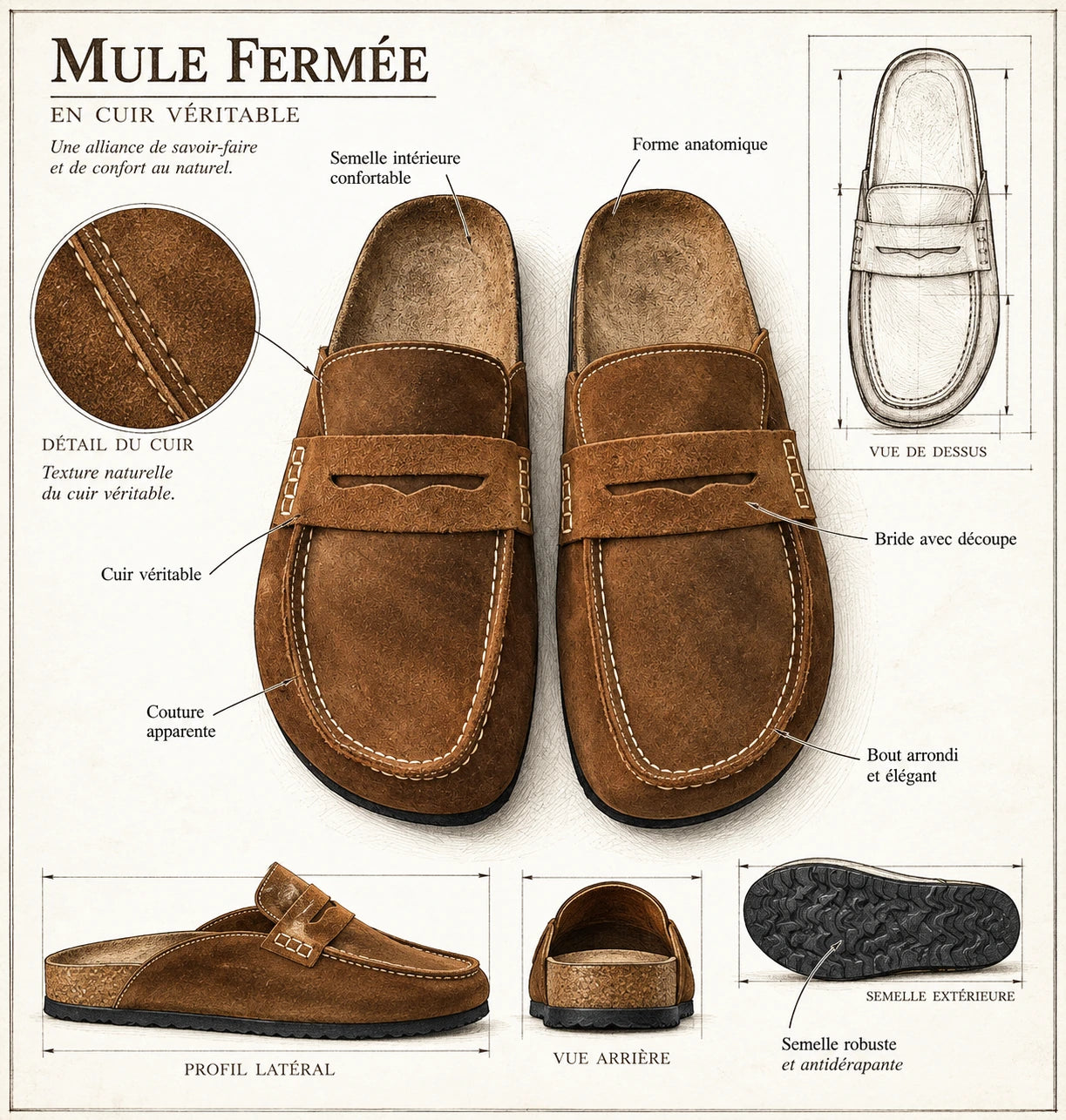 Illustration des détails du modèle Averne Ambre
